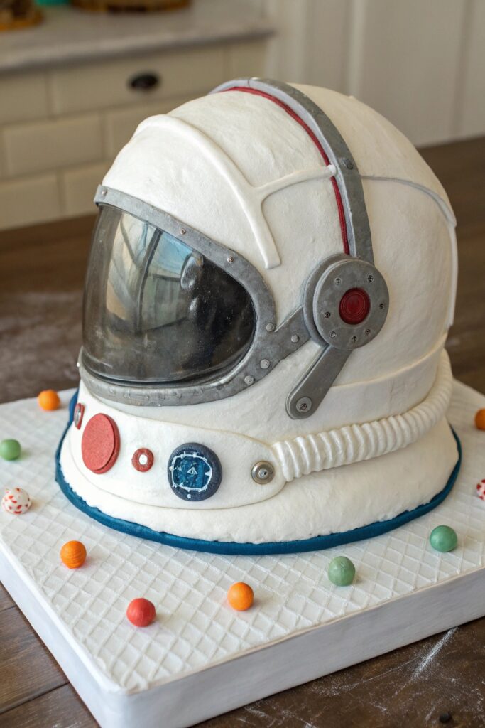 Astronaut Helmet Cake