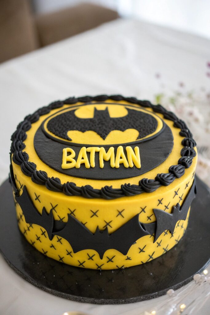 Classic Batman Logo Cake