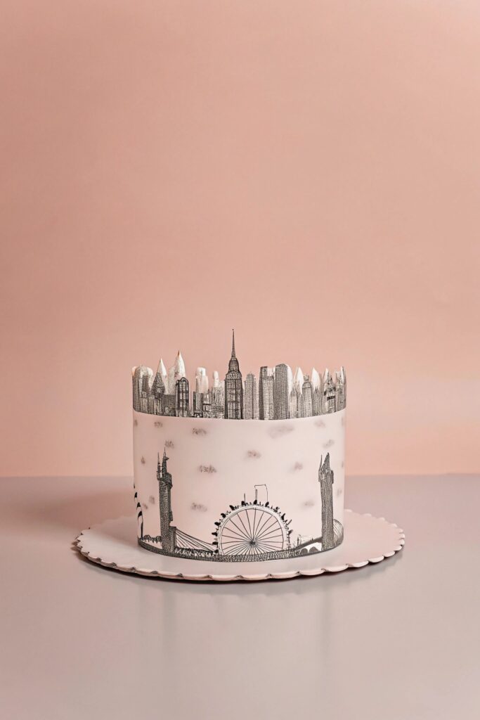 Gotham City Skyline Cake