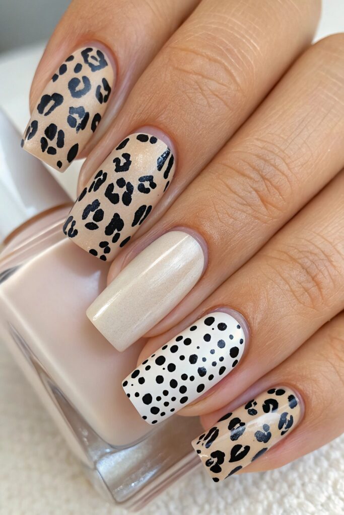 Leopard Print with Black and White