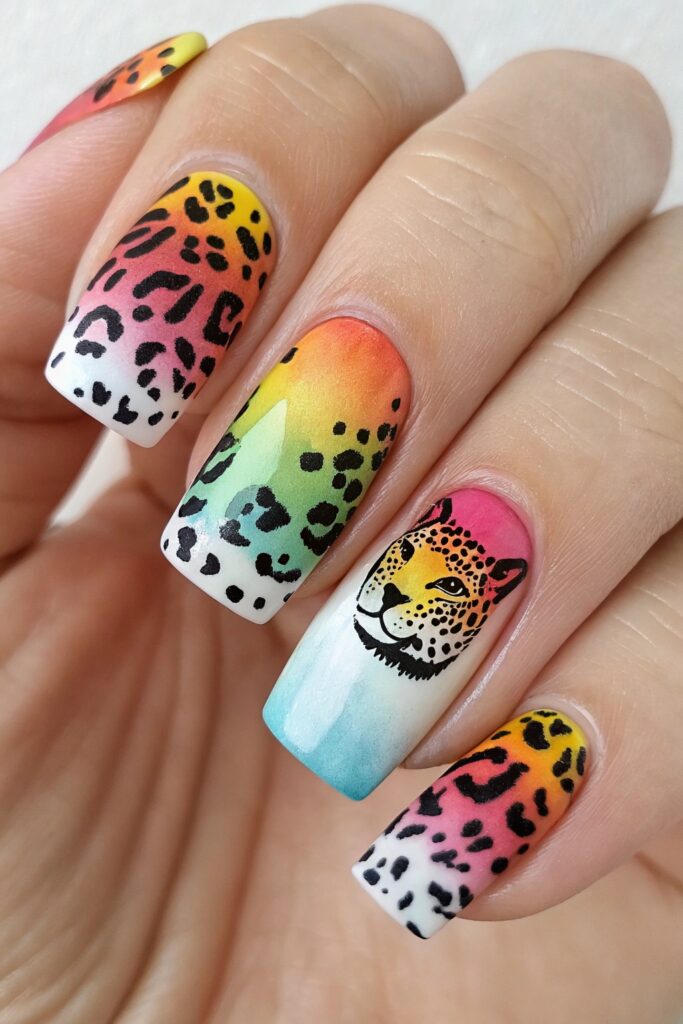 Leopard Print with Watercolor Effect