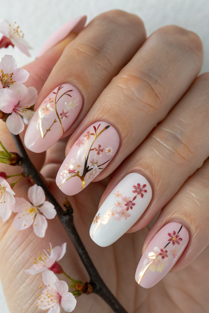 Cherry Blossom Nails