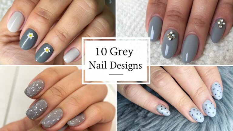 grey nail designs