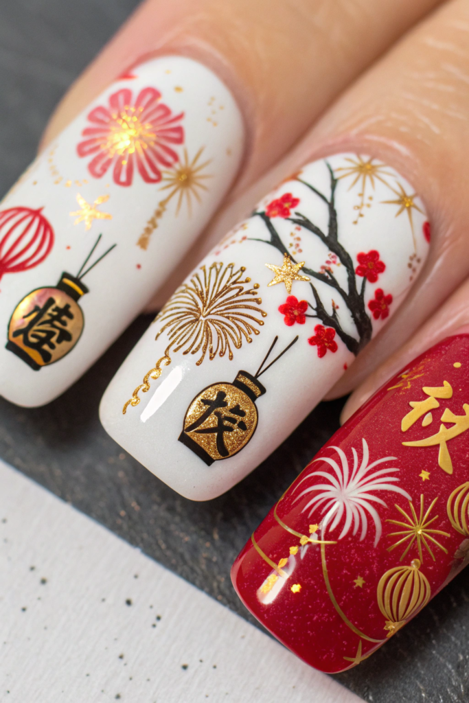 Japanese Festival Nails